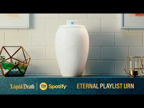 World’s First Music-Streaming Urn from Liquid Death x Spotify