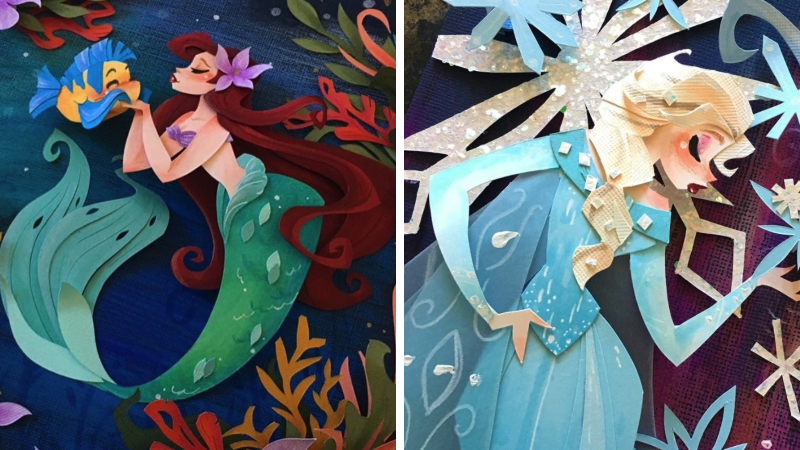 22 Disney Princesses and Characters Re-imagined as Paper Art 4