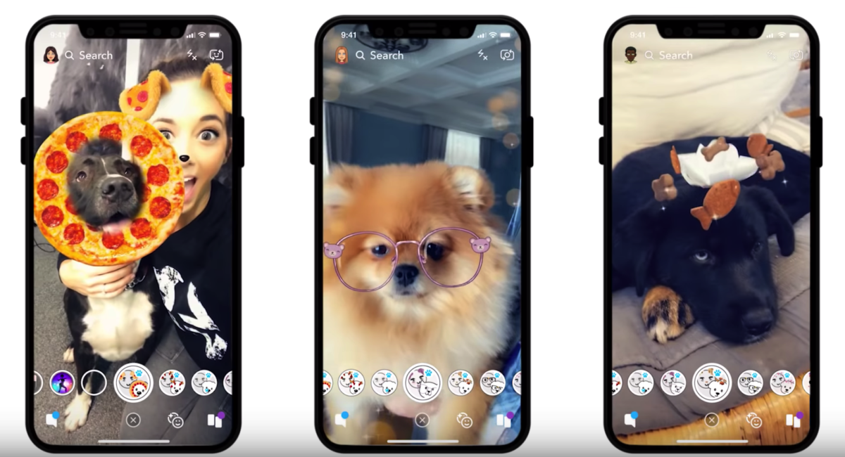 Snapchat dog lenses