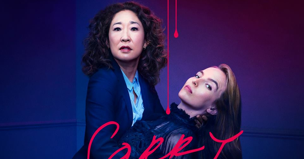 Sandra Oh as Eve and Jodie Marie Comer as Villanelle on Killing Eve
