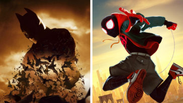 Batman Begins and Spider-Man Into the Spider-Verse
