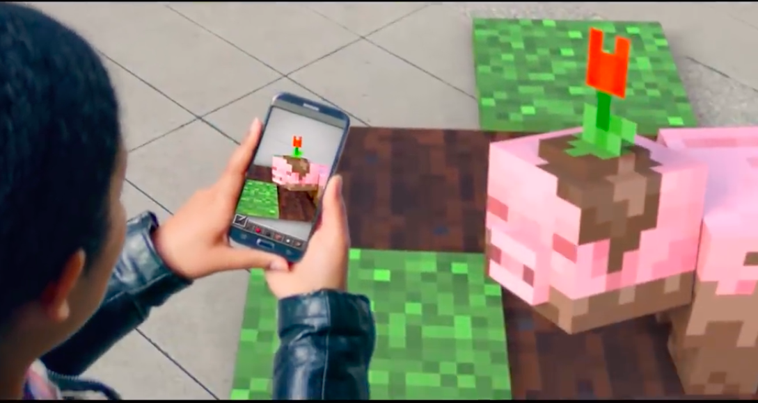 Minecraft AR on a mobile