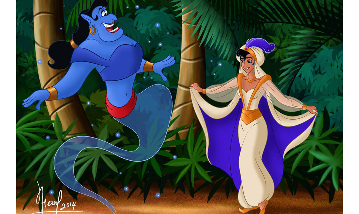 Female Aladdin and Genie - featured image
