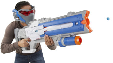 Nerf Rival Overwatch Soldier 76 blaster and targeting visor