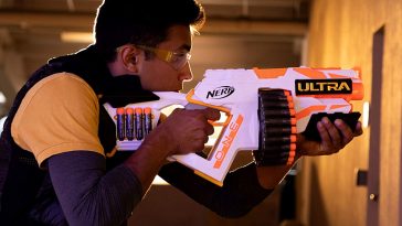 The Nerf Ultra One Blaster is loaded with the farthest flying Nerf darts ever 2