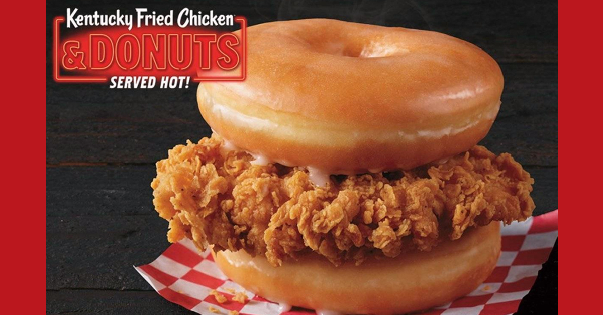 Chicken and donuts sandwich