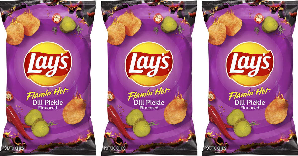 Lay's Flamin' Hot Dill Pickle chips