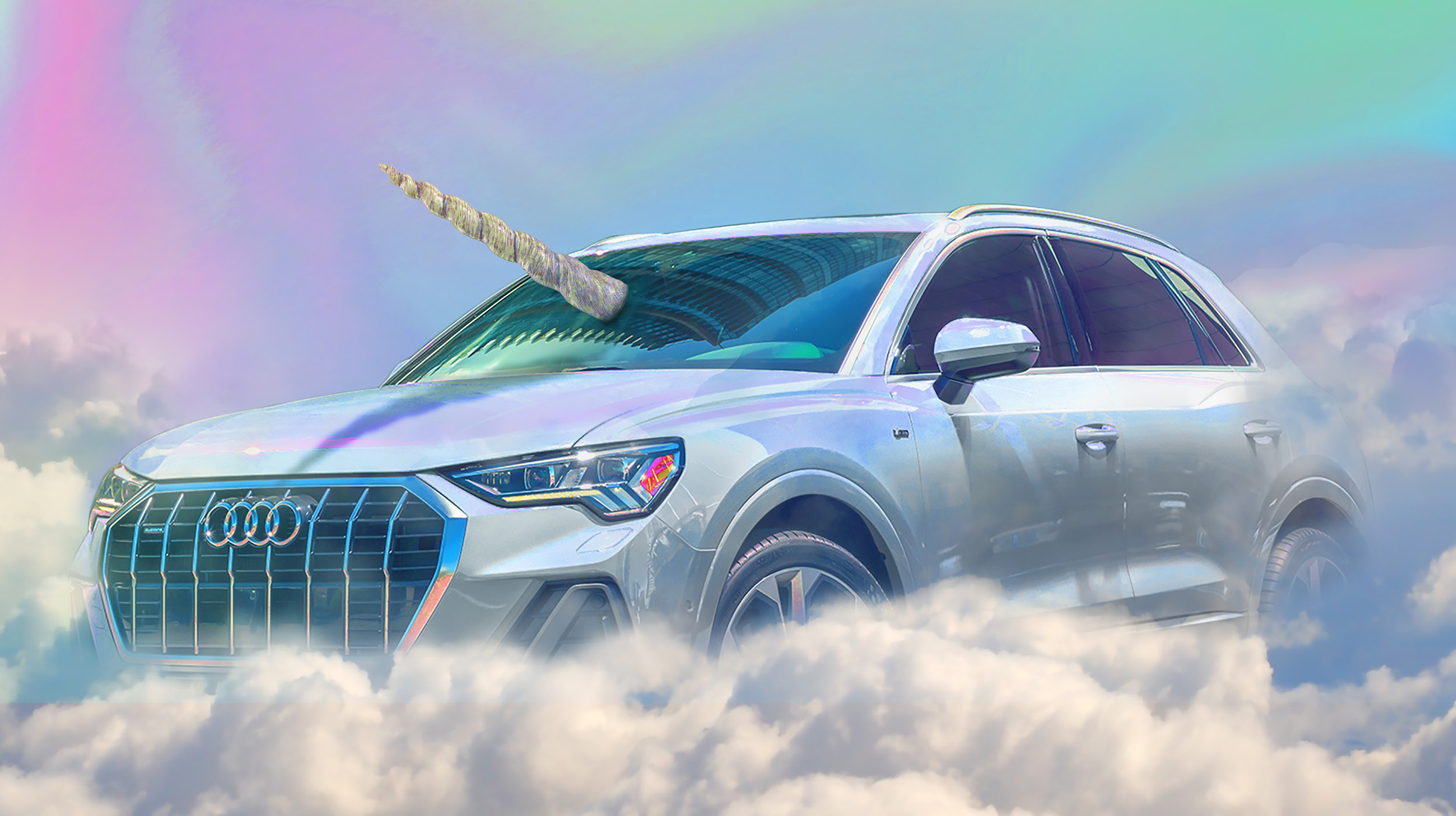 Audi Q3 celebrates Halloween by dressing as a unicorn 11