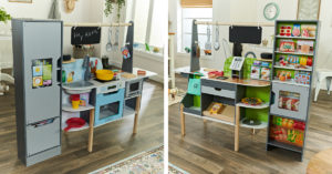 This interactive children’s kitchen set comes with Alexa 44