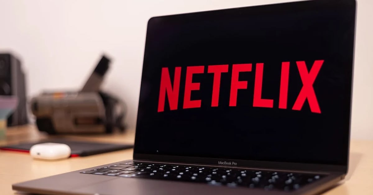 Netflix logo on a laptop screen