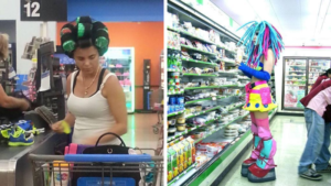 People who went grocery shopping in ridiculous outfits 3