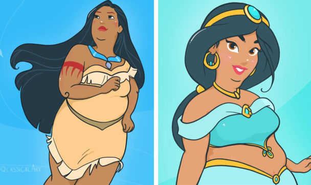Artist creates body-positive Disney Princesses - GEEKSPIN