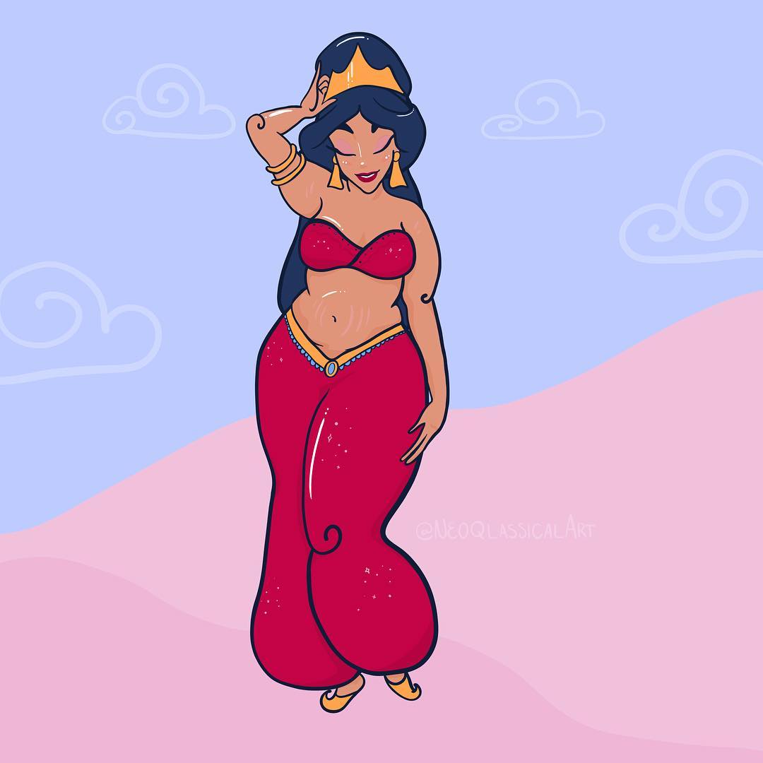 Artist creates body-positive Disney Princesses 14