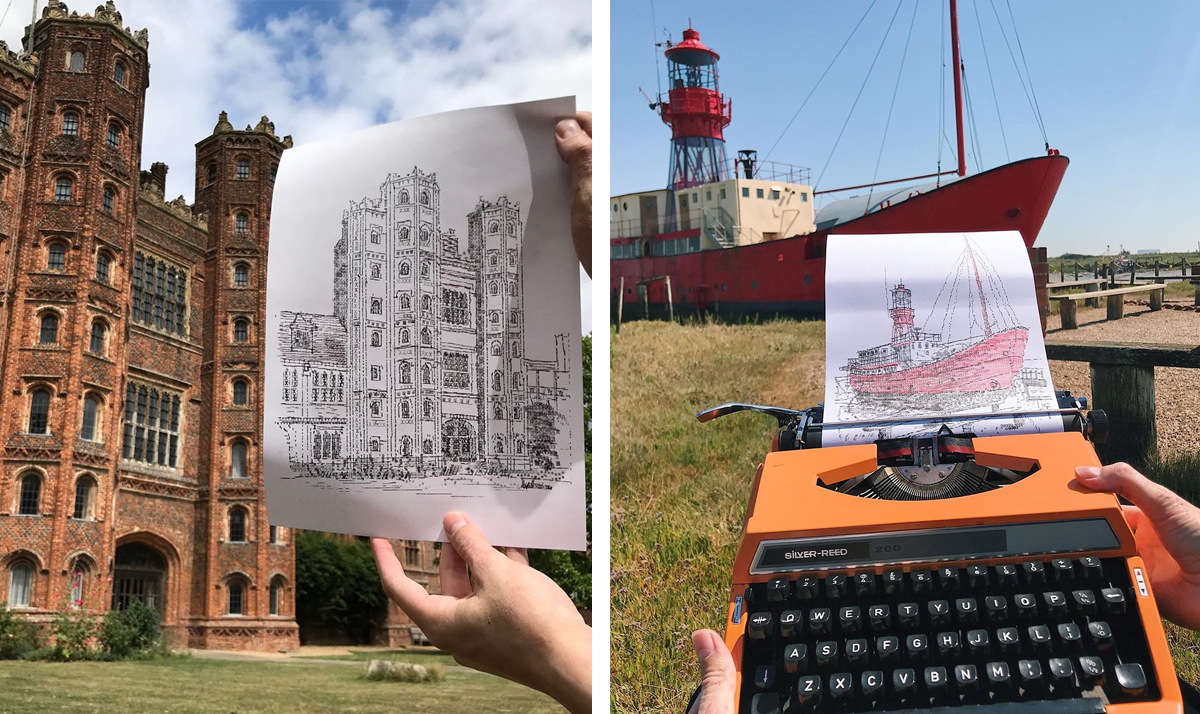 Artist draws with a typewriter and the results belong in a museum 6