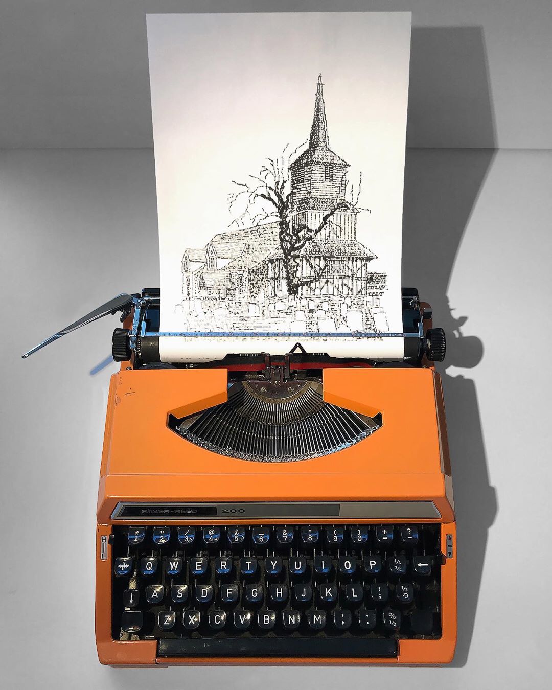 Artist draws with a typewriter and the results belong in a museum 3