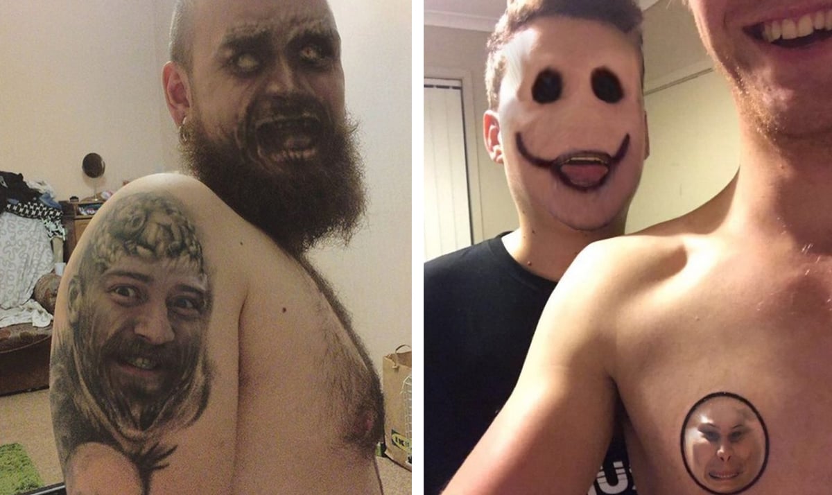 The tattoo face swap trend is taking the Internet by storm and it’s as creepy as it sounds 4