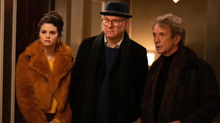 Selena Gomez, Steve Martin, and Martin Short in Only Murders in the Building (2021) | ©Image Credit: Hulu