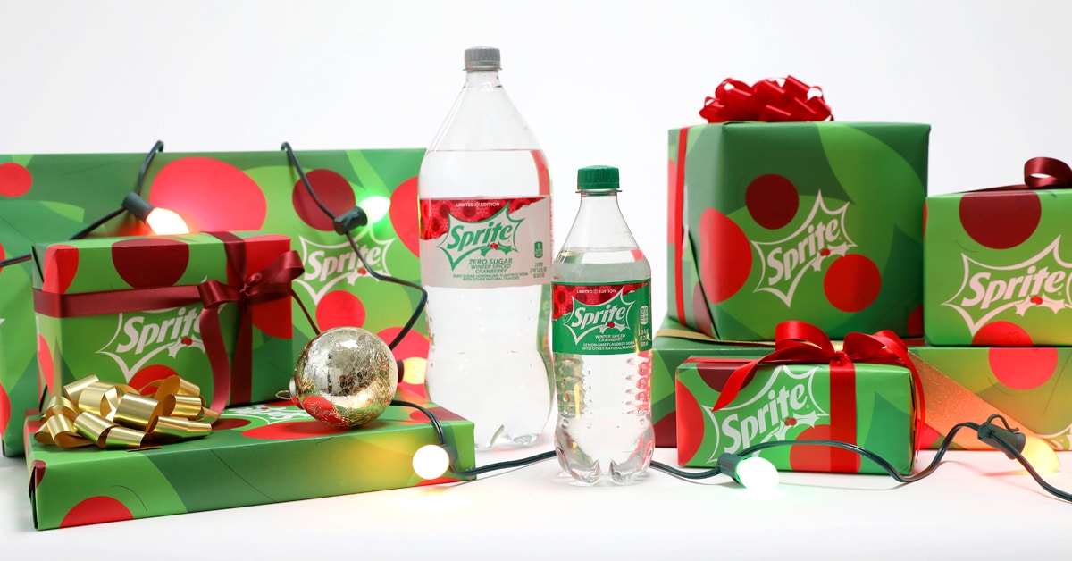 Sprite Winter Spiced Cranberry and Sprite Winter Spiced Cranberry Zero Sugar