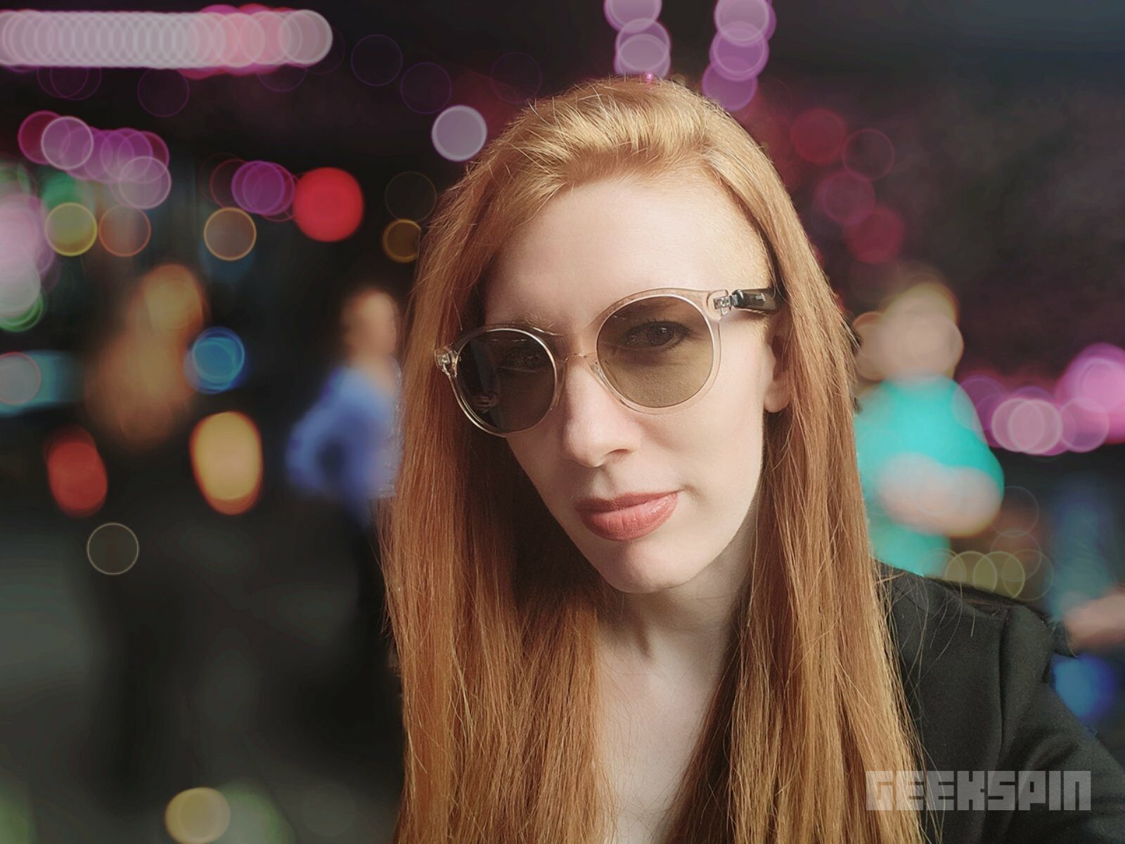 Helena Stone wearing Soundcore Frames sunglasses