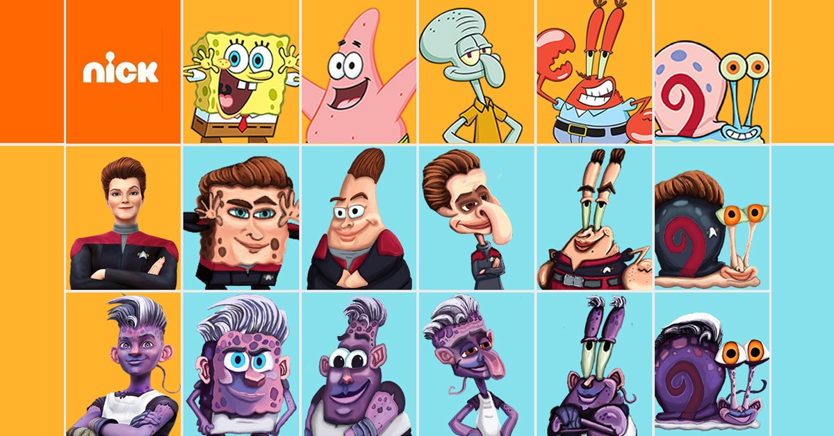 Star Trek: Prodigy and SpongeBob SquarePants characters star in a wild mashup art 11