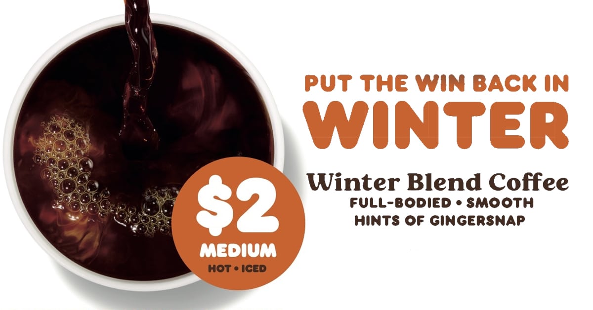 Dunkin’ introduces $2 Winter Blend Coffee as part of its winter menu 1