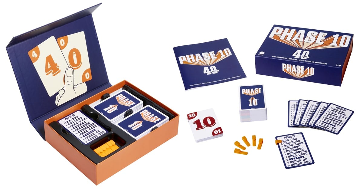 The Phase 10 card game marks its 40th anniversary with a special-edition box set