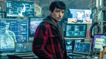 Ezra Miller as Barry Allen/The Flash in 2017's Justice League
