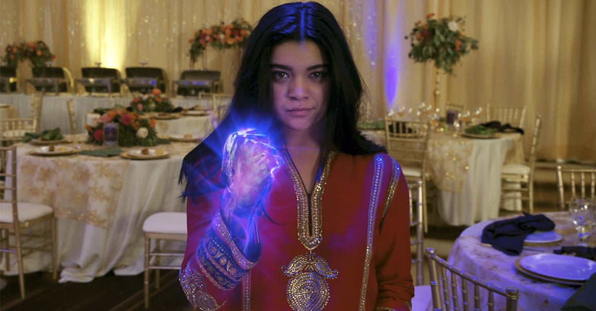 A screenshot of Iman Vellani as Kamala Khan from the Ms. Marvel trailer