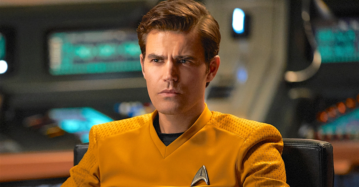 A photo of Paul Wesley as Captain Kirk in Star Trek: Strange New Worlds season 2