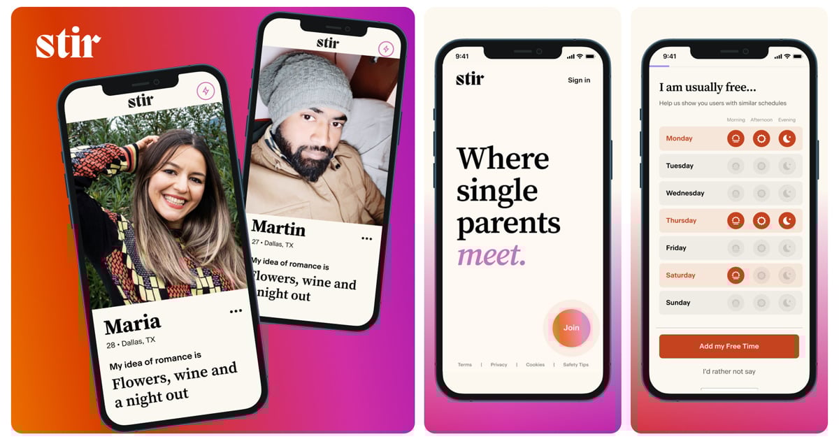 Stir is a dating app where single parents meet