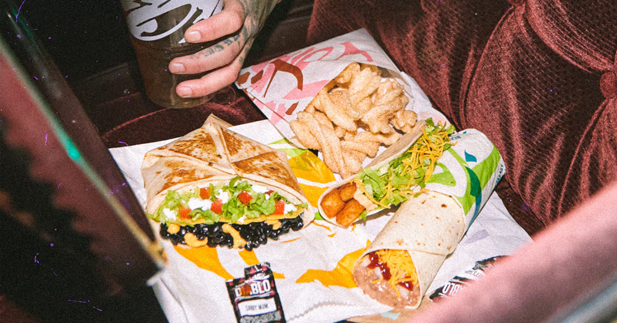 Taco Bell x Born X Raised vegetarian combo
