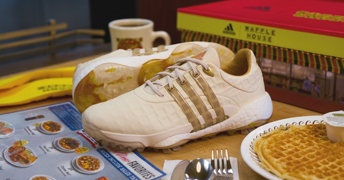 Adidas Tour360 22 x Waffle House golf shoes
