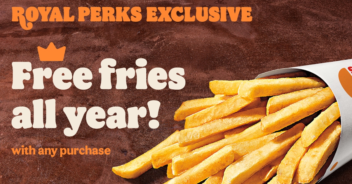 Burger King is giving away free fries all year