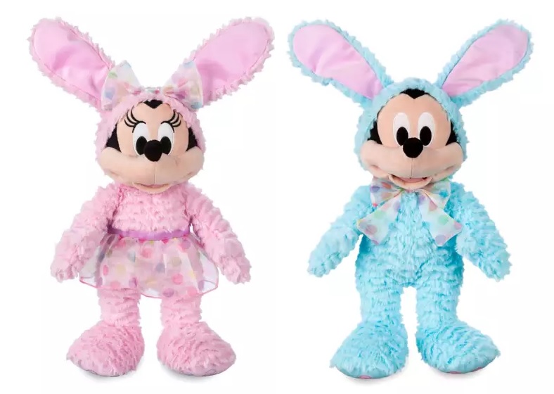 Mickey and Minnie are too adorable as bunny Easter plush dolls 1