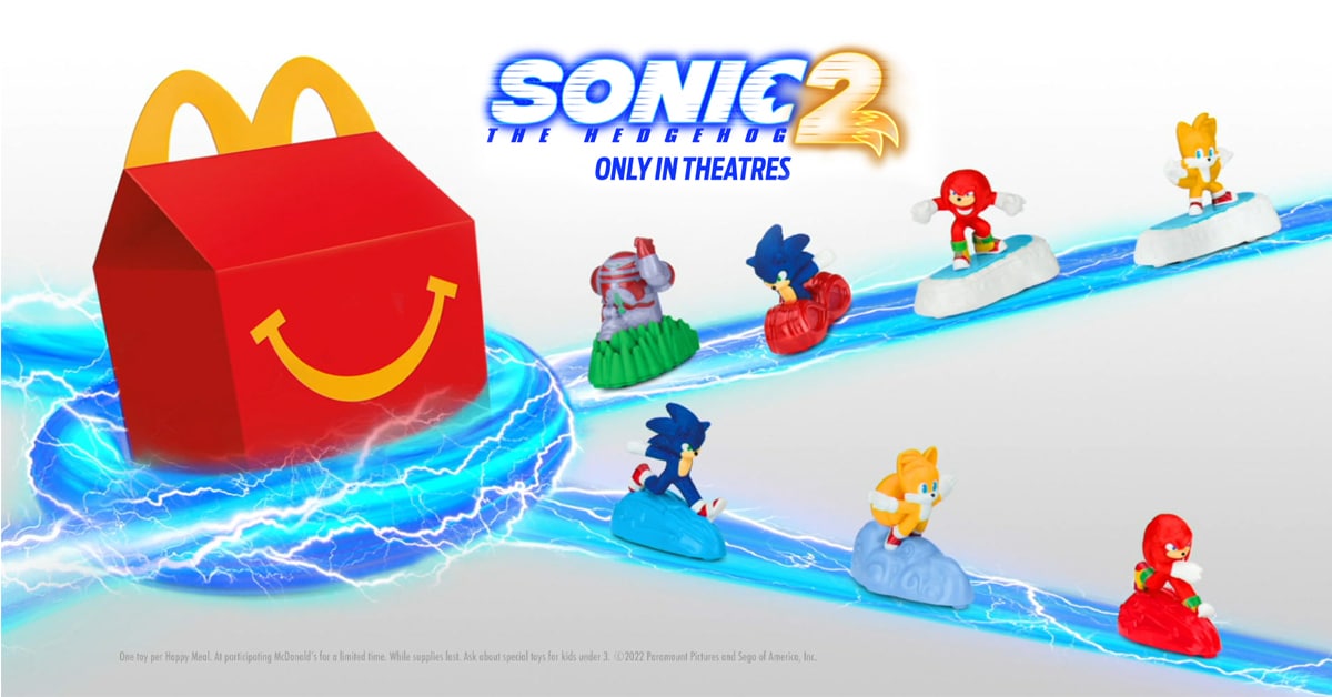McDonald’s Sonic the Hedgehog 2 Happy Meal toys