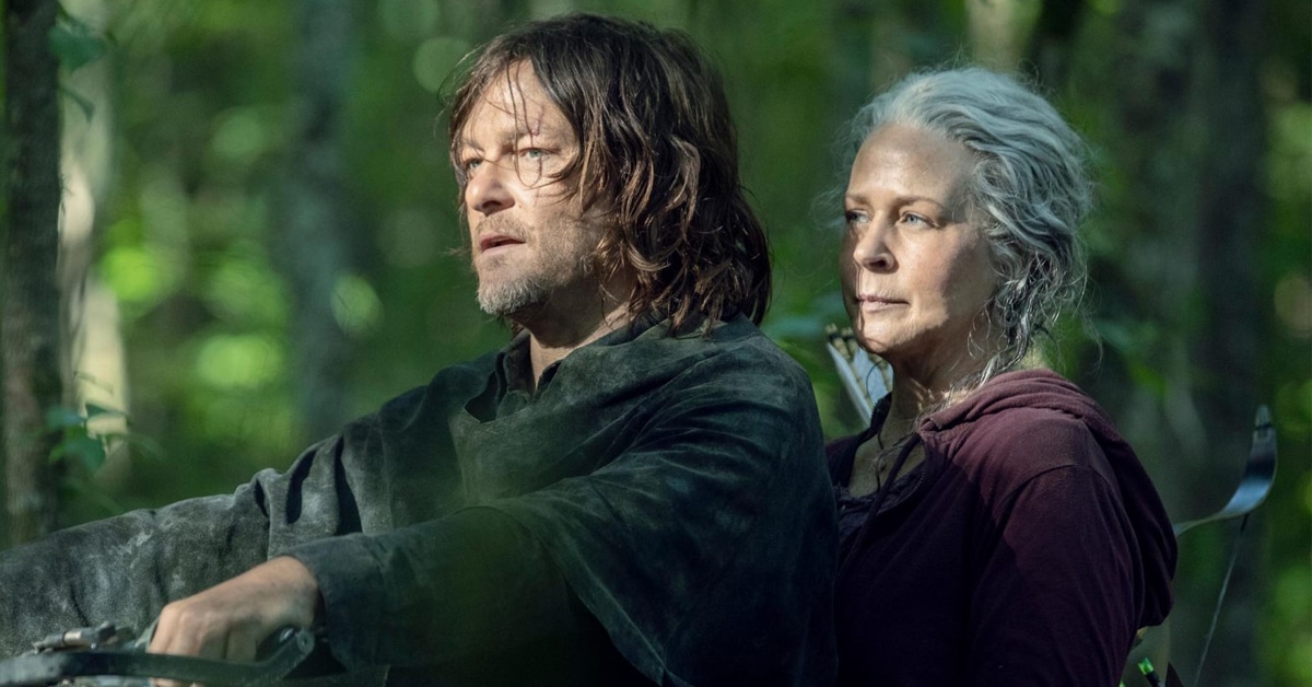 Melissa McBride and Norman Reedus in The Walking Dead. Both actors were previously set to star in a Daryl and Carol spinoff