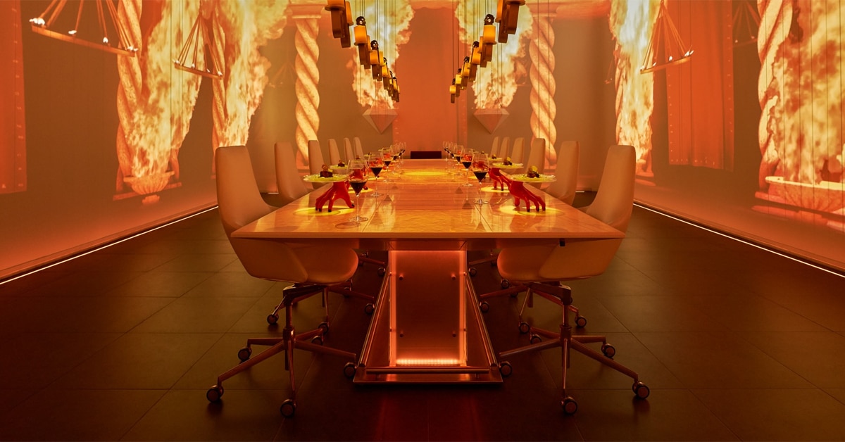 A photo inside Sublimotion, one of the 15 most expensive Michelin restaurants in the world