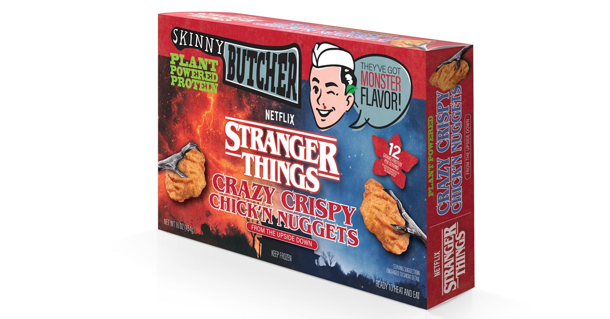 Skinny Butcher’s Stranger Things plant-based chicken nuggets