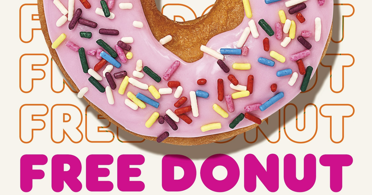Dunkin’s donut giveaway on National Donut Day