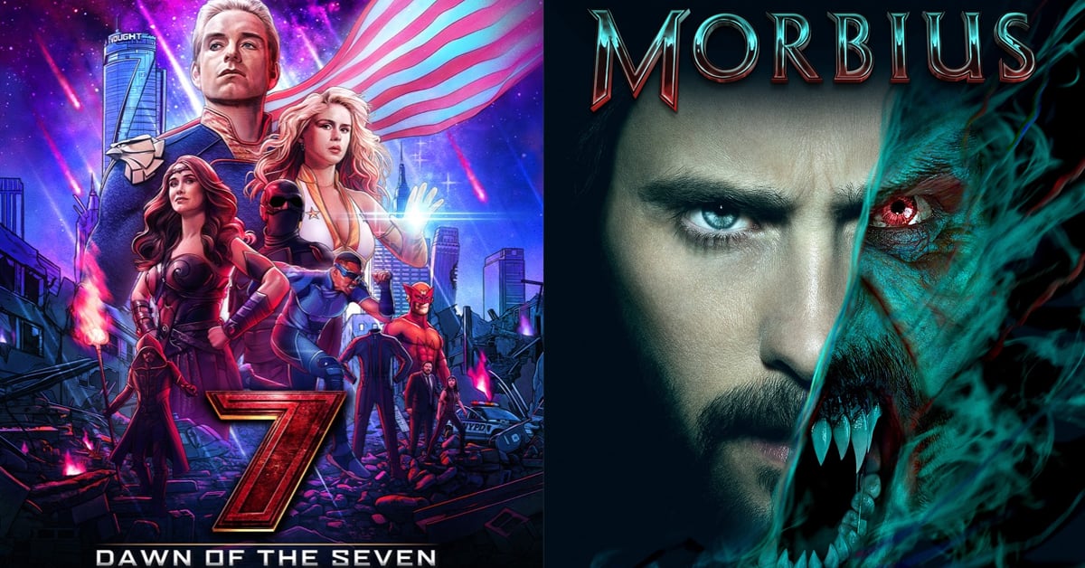 The Boys' Dawn of the Seven poster and Morbius poster