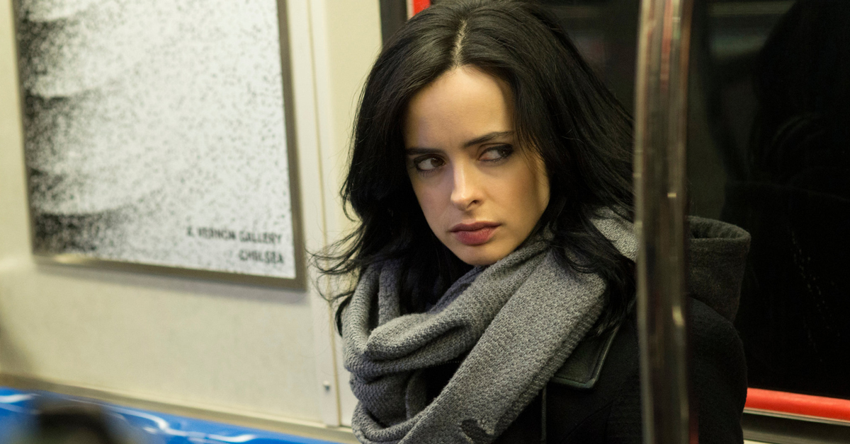 Krysten Ritter as Jessica Jones on the Netflix series Jessica Jones