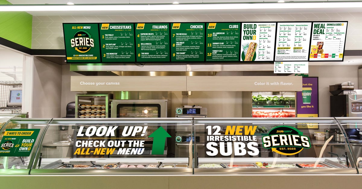 The Subway Series menu
