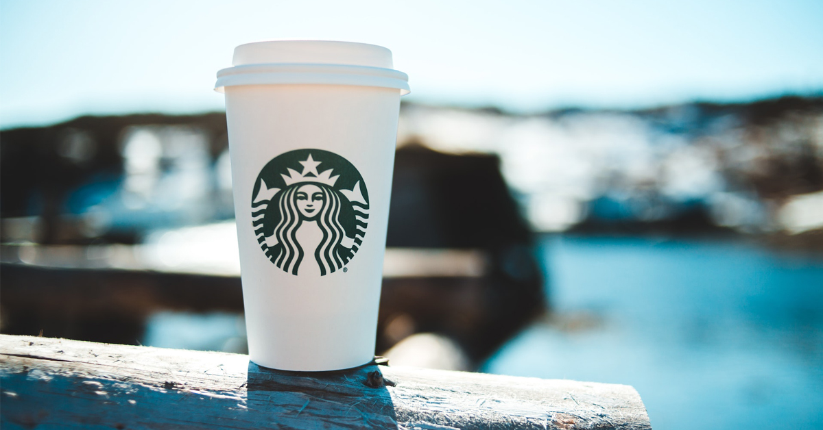 A cup of Starbucks drink