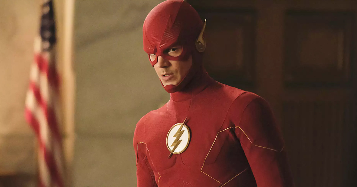 Grant Gustin's Barry Allen in his superhero suit in The Flash season 8