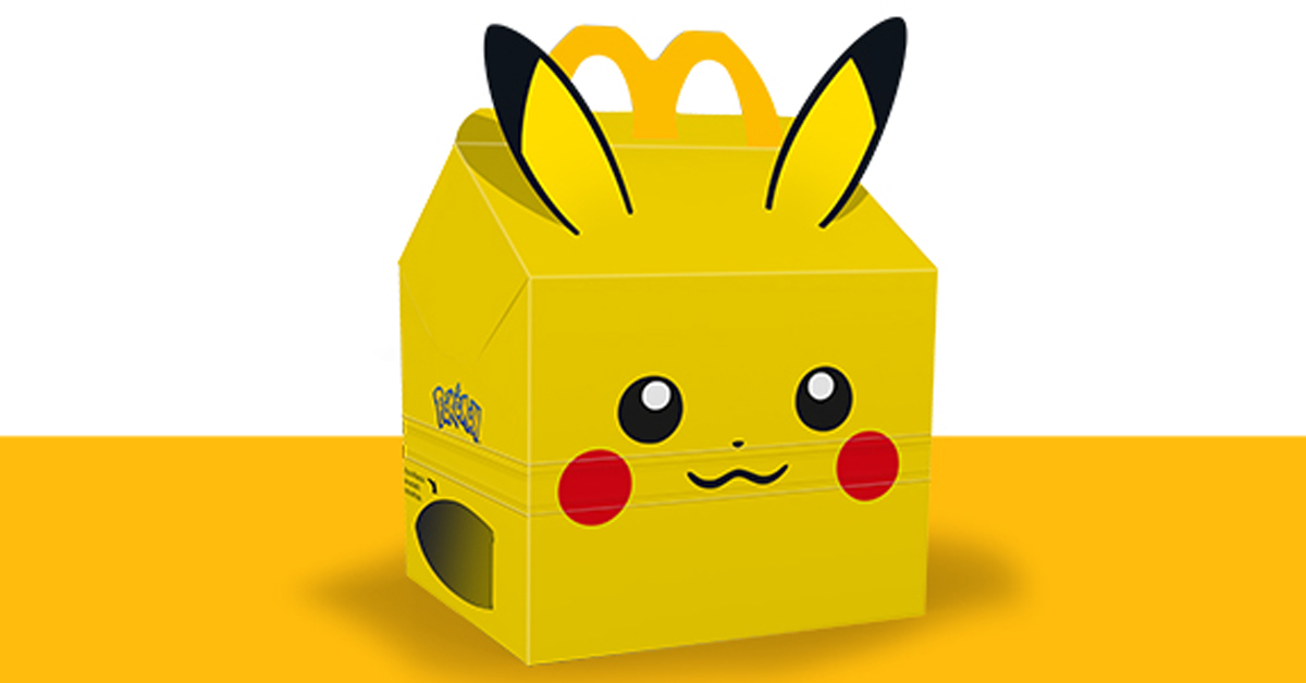 Pikachu-themed box for McDonald's Pokémon Happy Meals