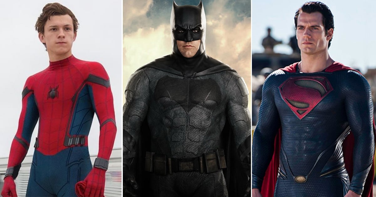 Tom Holland as Spider-Man, Ben Affleck as Batman and Henry Cavill as Superman