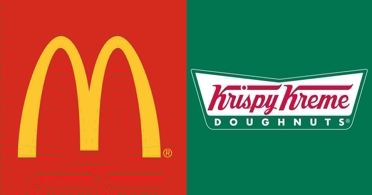 McDonald's and Krispy Kreme Doughnuts' logos
