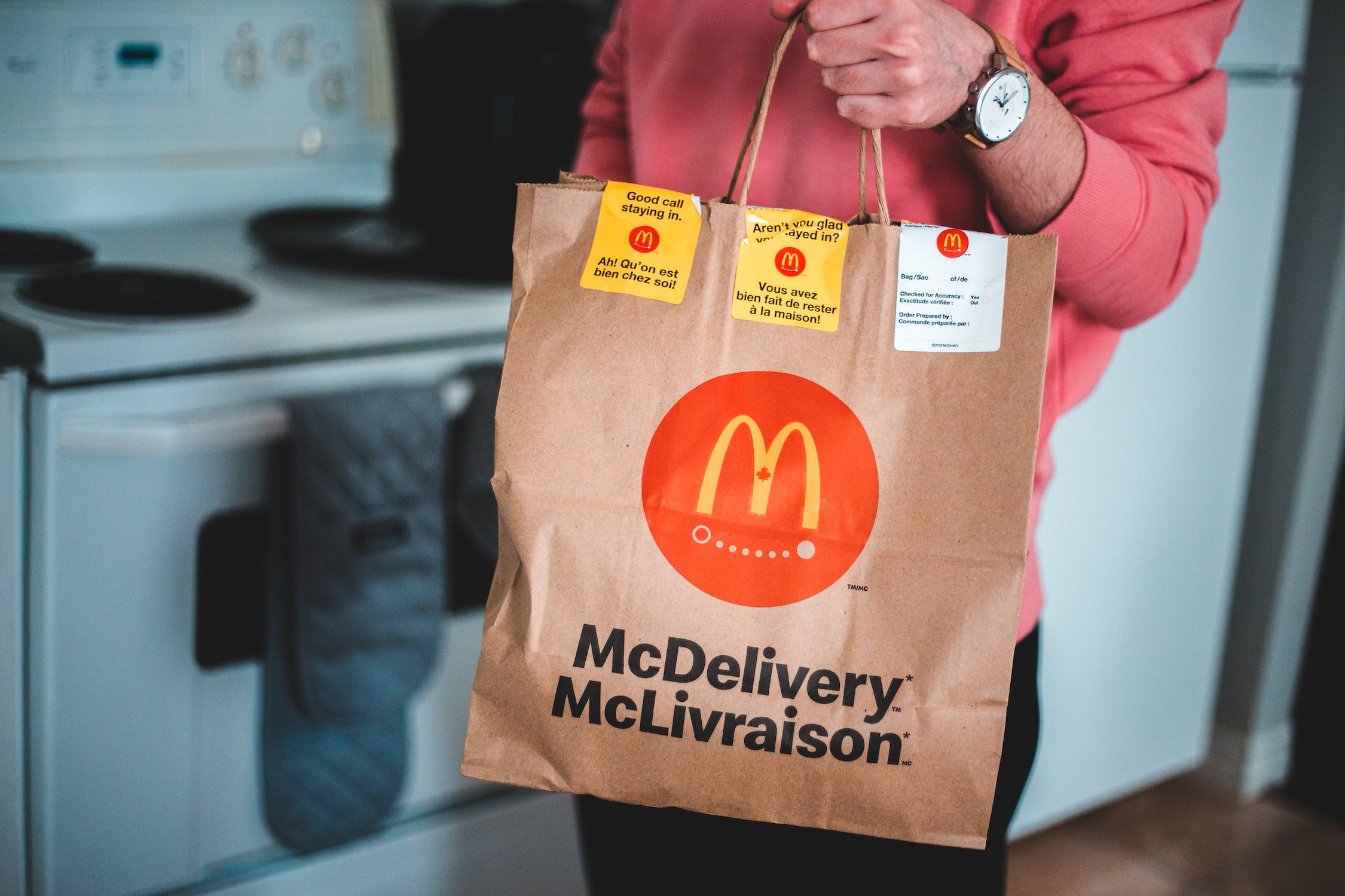 McDonald's takeaway bag