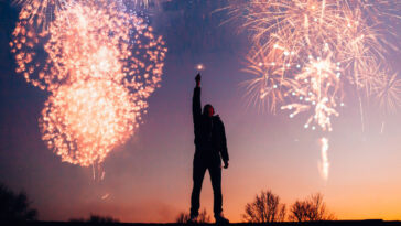 Man holding a firework