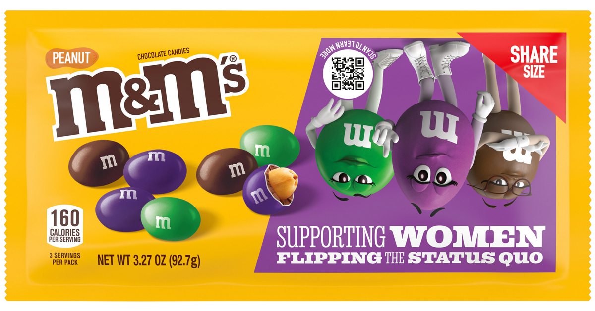 M&M's Peanut all-female packaging